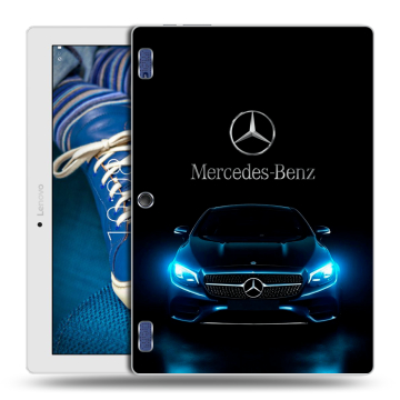 Силиконовый чехол на Lenovo Tab 2 A10-30 с принтом Mercedes Мерседес