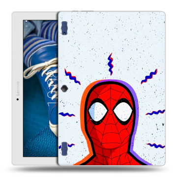 Силиконовый чехол на Lenovo Tab 2 A10-30 с принтом Spiderman Человек паук
