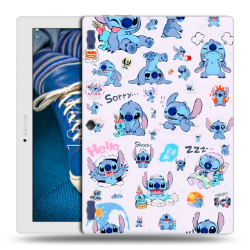 Силиконовый чехол на Lenovo Tab 2 A10-30 с принтом Лило и Стич