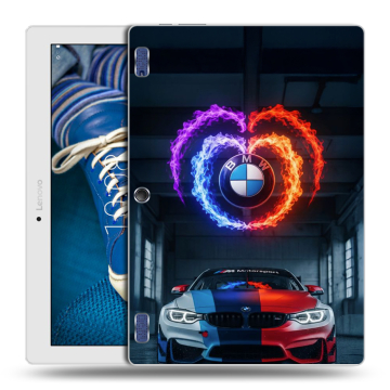 Силиконовый чехол на Lenovo Tab 2 A10-30 с принтом BMW БМВ Силиконовый чехол на Lenovo Tab 2 A10-30 с принтом BMW БМВ