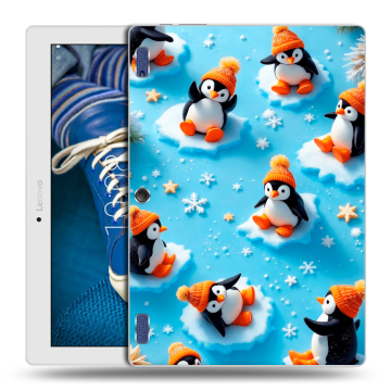 Силиконовый чехол на Lenovo Tab 2 A10-30 с принтом Новый год