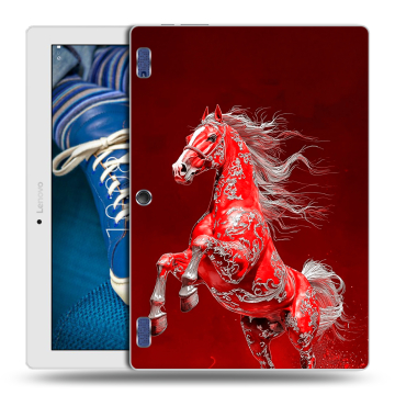 Силиконовый чехол на Lenovo Tab 2 A10-30 с принтом Новый год