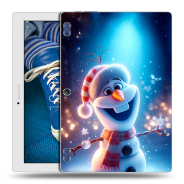 Силиконовый чехол на Lenovo Tab 2 A10-30 с принтом Новый год