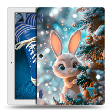 Силиконовый чехол на Lenovo Tab 2 A10-30 с принтом Новый год
