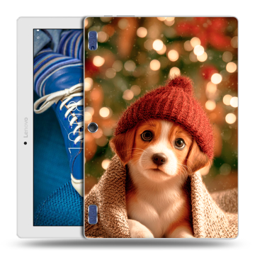 Силиконовый чехол на Lenovo Tab 2 A10-30 с принтом Новый год
