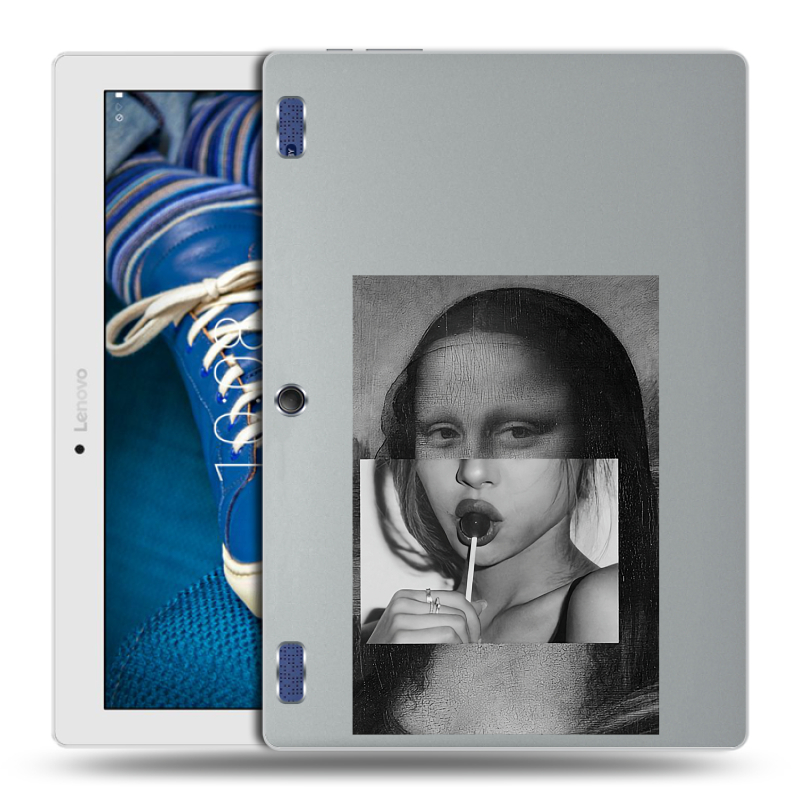 Силиконовый чехол на Lenovo Tab 2 A10-30 с принтом Мона Лиза Силиконовый чехол на Lenovo Tab 2 A10-30 с принтом Мона Лиза