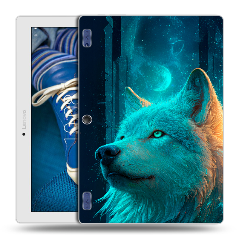 Силиконовый чехол на Lenovo Tab 2 A10-30 с принтом бабочки саккура Силиконовый чехол на Lenovo Tab 2 A10-30 с принтом бабочки саккура