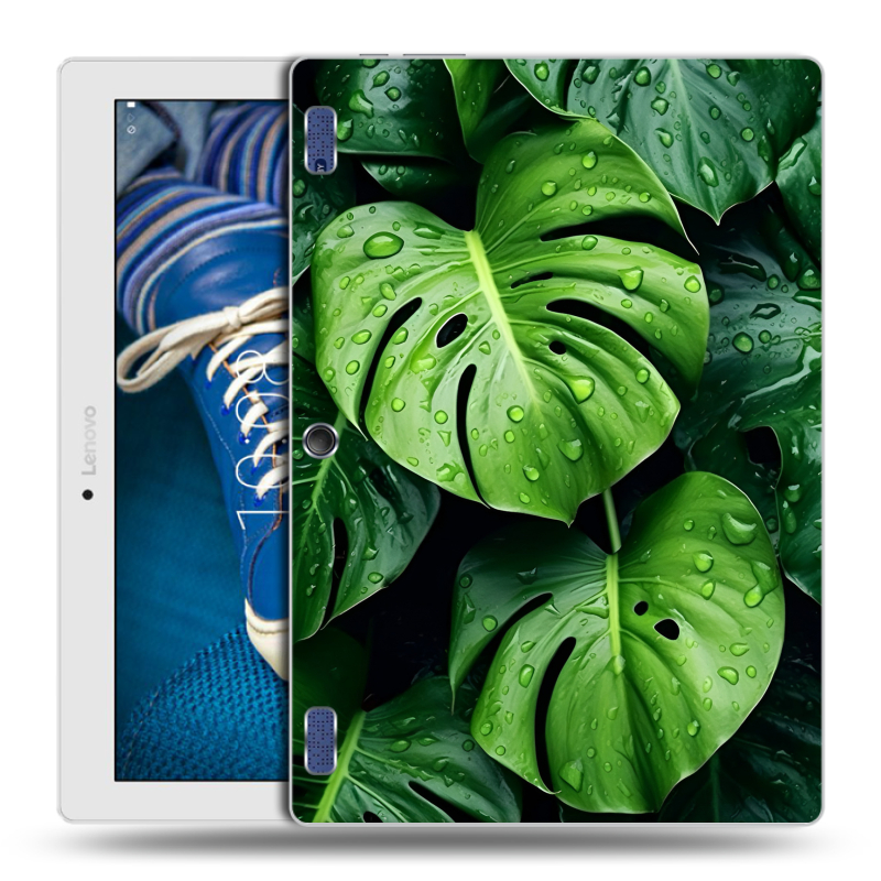 Силиконовый чехол на Lenovo Tab 2 A10-30 с принтом Листья Силиконовый чехол на Lenovo Tab 2 A10-30 с принтом Листья