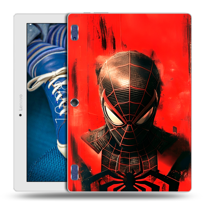 Силиконовый чехол на Lenovo Tab 2 A10-30 с принтом человек паук spiderman Силиконовый чехол на Lenovo Tab 2 A10-30 с принтом человек паук spiderman