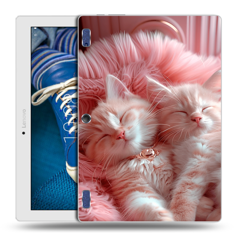 Силиконовый чехол на Lenovo Tab 2 A10-30 с принтом котята котики Силиконовый чехол на Lenovo Tab 2 A10-30 с принтом котята котики