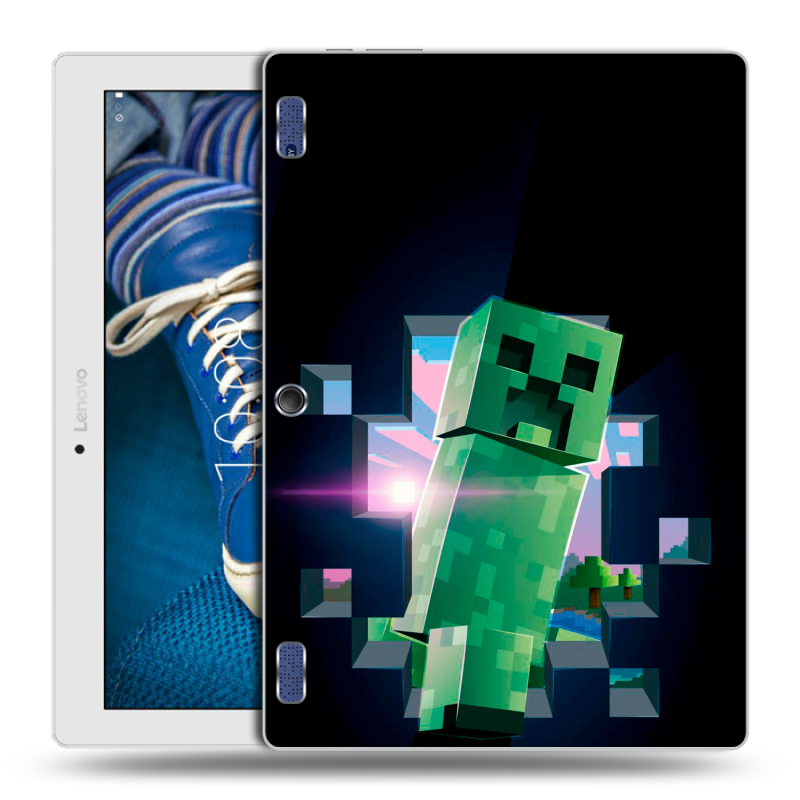 Силиконовый чехол на Lenovo Tab 2 A10-30 с принтом Майнкрафт Minecraft Силиконовый чехол на Lenovo Tab 2 A10-30 с принтом Майнкрафт Minecraft