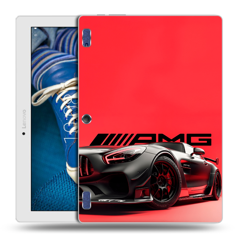 Силиконовый чехол на Lenovo Tab 2 A10-30 с принтом Мерседес Mercedes AMG Силиконовый чехол на Lenovo Tab 2 A10-30 с принтом Мерседес Mercedes AMG