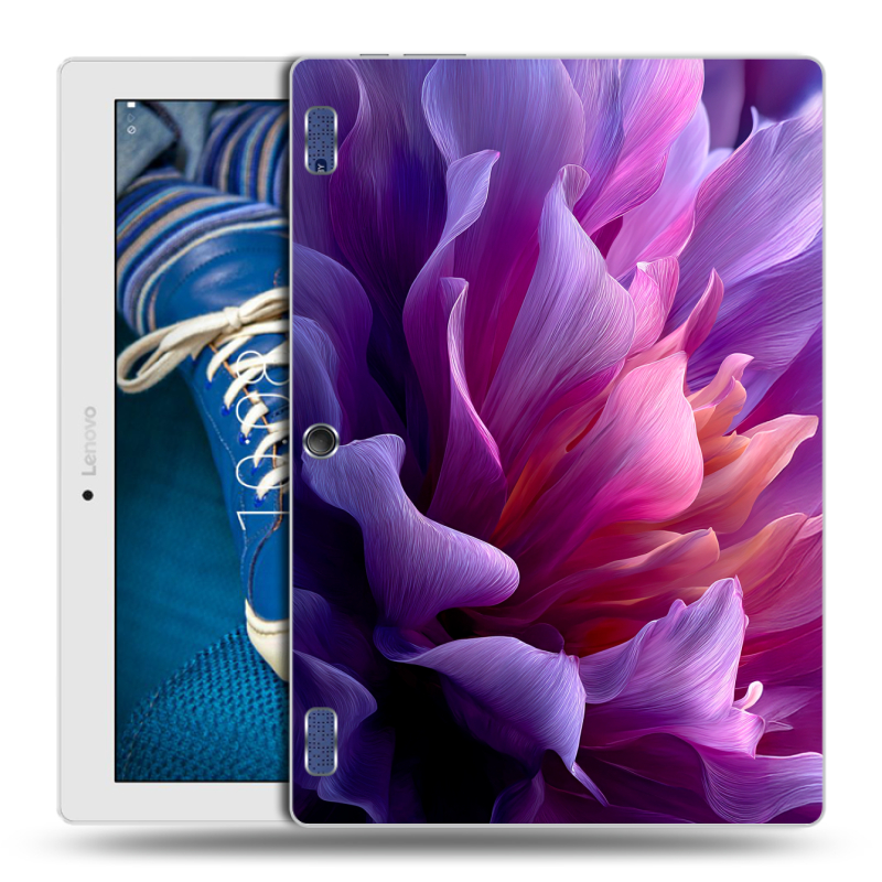 Силиконовый чехол на Lenovo Tab 2 A10-30 с принтом женский цветы Силиконовый чехол на Lenovo Tab 2 A10-30 с принтом женский цветы