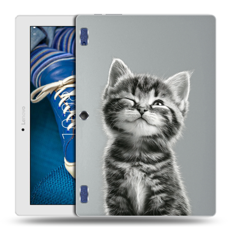 Силиконовый чехол на Lenovo Tab 2 A10-30 с принтом Котенок Силиконовый чехол на Lenovo Tab 2 A10-30 с принтом Котенок