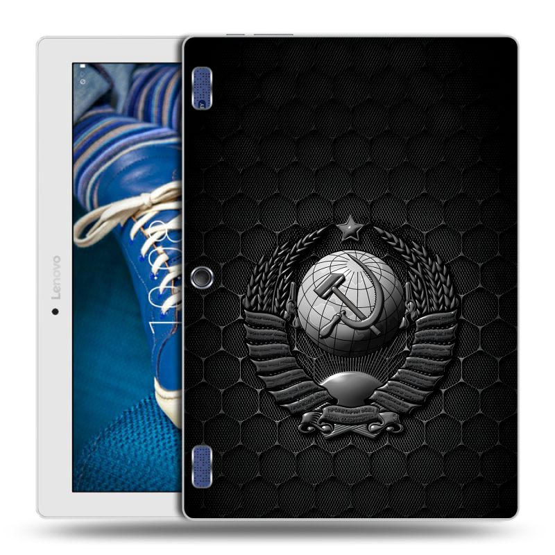 Силиконовый чехол на планшета Lenovo Tab 2 A10-30 с принтом Герб Флаг СССР Силиконовый чехол на планшета Lenovo Tab 2 A10-30 с принтом Герб Флаг СССР