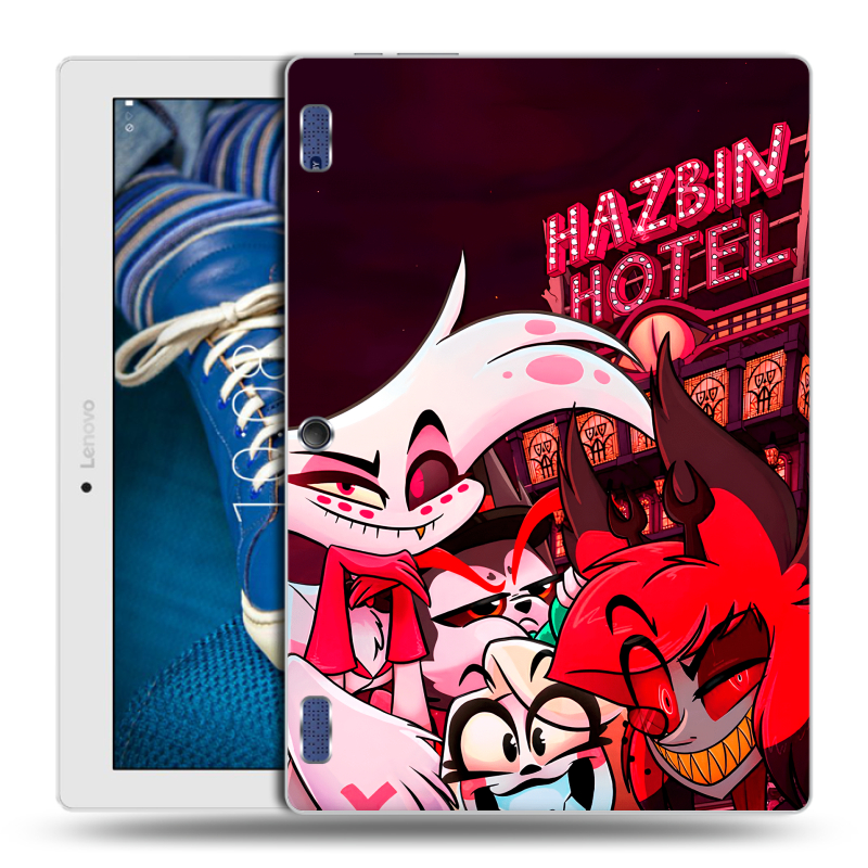 Силиконовый чехол на Lenovo Tab 2 A10-30 с принтом Hazbin Hotel Отель Хазбин Силиконовый чехол на Lenovo Tab 2 A10-30 с принтом Hazbin Hotel Отель Хазбин