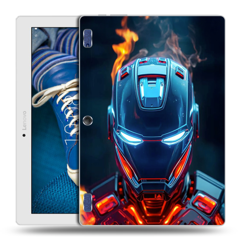 Силиконовый чехол на Lenovo Tab 2 A10-30 с принтом IronMan Железный человек Силиконовый чехол на Lenovo Tab 2 A10-30 с принтом IronMan Железный человек