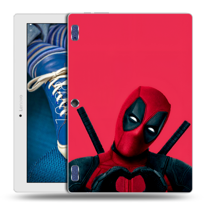 Силиконовый чехол на Lenovo Tab 2 A10-30 с принтом Дедпул Deadpool Силиконовый чехол на Lenovo Tab 2 A10-30 с принтом Дедпул Deadpool