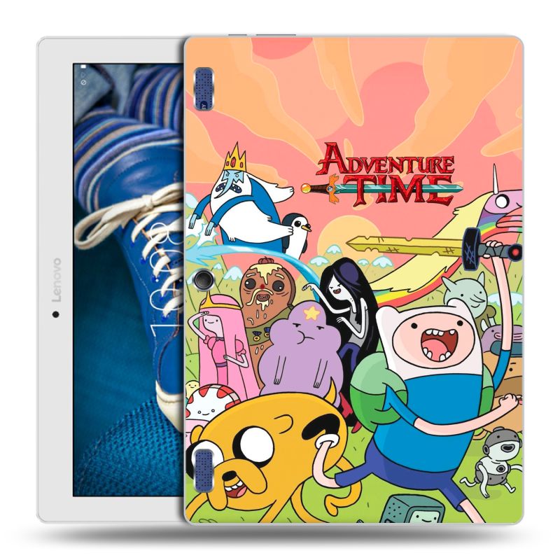 Силиконовый чехол на Lenovo Tab 2 A10-30 с принтом Adventure time Время приключений Силиконовый чехол на Lenovo Tab 2 A10-30 с принтом Adventure time Время приключений