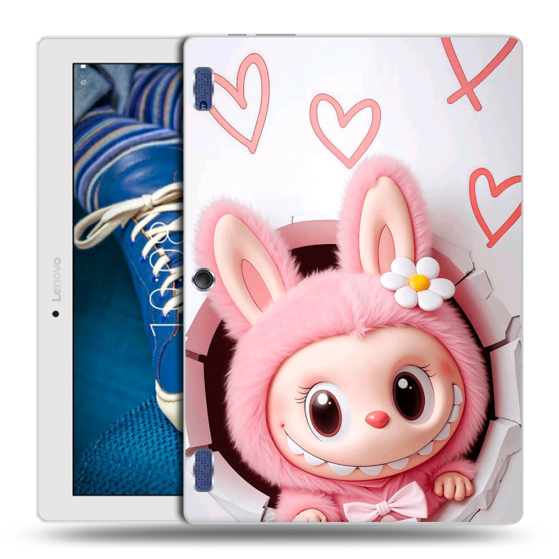 Силиконовый чехол на Lenovo Tab 2 A10-30 с принтом Labubu Лабубу Силиконовый чехол на Lenovo Tab 2 A10-30 с принтом Labubu Лабубу