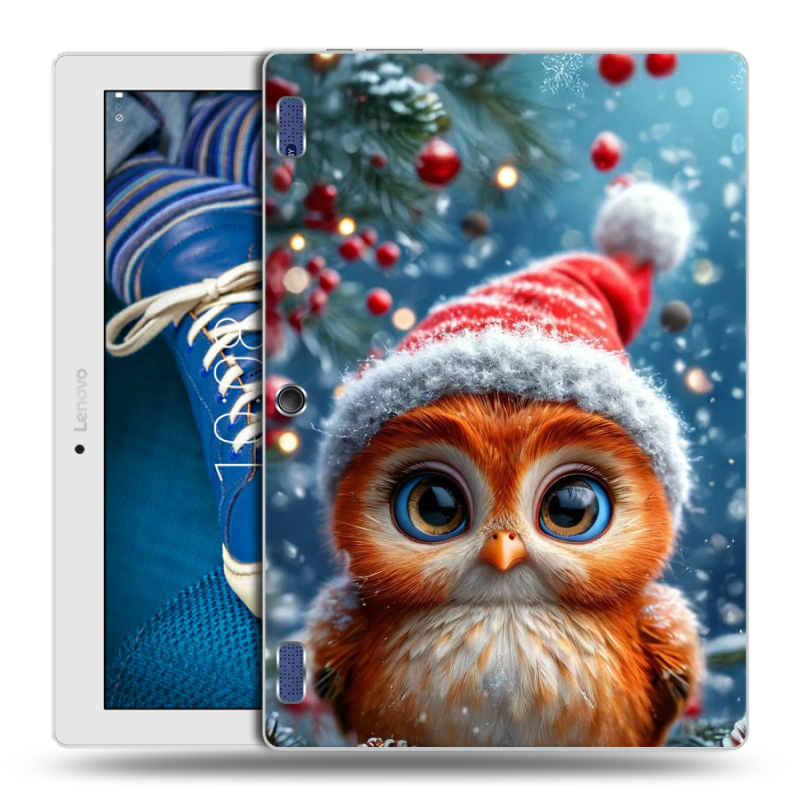 Силиконовый чехол на Lenovo Tab 2 A10-30 с принтом Новый год Силиконовый чехол на Lenovo Tab 2 A10-30 с принтом Новый год