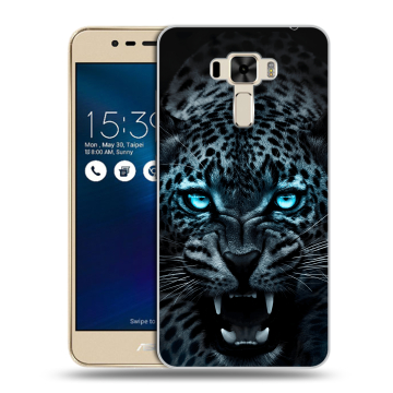 Силиконовый чехол на Asus ZenFone 3 Laser с принтом Темный леопард Силиконовый чехол на Asus ZenFone 3 Laser с принтом Темный леопард