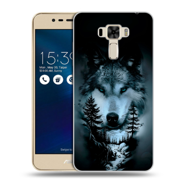 Силиконовый чехол на Asus ZenFone 3 Laser с принтом Лесной волк Силиконовый чехол на Asus ZenFone 3 Laser с принтом Лесной волк