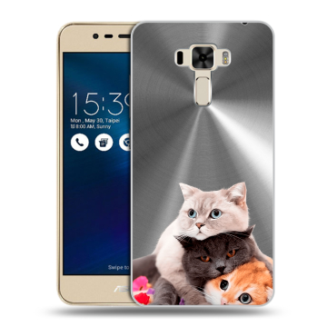 Силиконовый чехол на Asus ZenFone 3 Laser с принтом Кошки Силиконовый чехол на Asus ZenFone 3 Laser с принтом Кошки