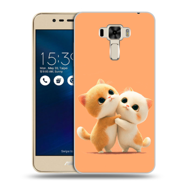 Силиконовый чехол на Asus ZenFone 3 Laser с принтом Милые котики Силиконовый чехол на Asus ZenFone 3 Laser с принтом Милые котики