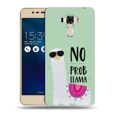Силиконовый чехол на Asus ZenFone 3 Laser с принтом Лама Силиконовый чехол на Asus ZenFone 3 Laser с принтом Лама
