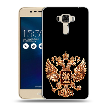 Силиконовый чехол на Asus ZenFone 3 Laser с принтом Герб России золотой Силиконовый чехол на Asus ZenFone 3 Laser с принтом Герб России золотой
