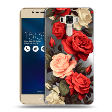 Силиконовый чехол на Asus ZenFone 3 Laser с принтом Розы Силиконовый чехол на Asus ZenFone 3 Laser с принтом Розы