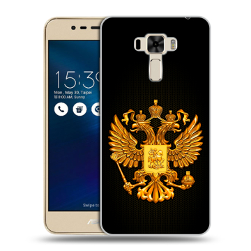 Силиконовый чехол на Asus ZenFone 3 Laser с принтом Герб России желтый Силиконовый чехол на Asus ZenFone 3 Laser с принтом Герб России желтый