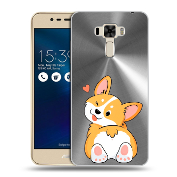 Силиконовый чехол на Asus ZenFone 3 Laser с принтом Корги Силиконовый чехол на Asus ZenFone 3 Laser с принтом Корги