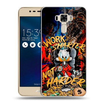 Силиконовый чехол на Asus ZenFone 3 Laser с принтом Дональд Дак Деньги Силиконовый чехол на Asus ZenFone 3 Laser с принтом Дональд Дак Деньги