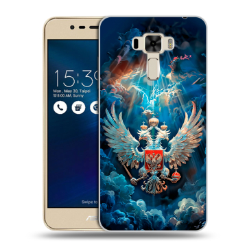 Силиконовый чехол на Asus ZenFone 3 Laser с принтом Герб флаг России Силиконовый чехол на Asus ZenFone 3 Laser с принтом Герб флаг России
