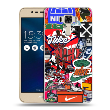 Силиконовый чехол на Asus ZenFone 3 Laser с принтом Найк Nike яркий Силиконовый чехол на Asus ZenFone 3 Laser с принтом Найк Nike яркий