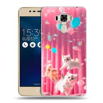 Силиконовый чехол на Asus ZenFone 3 Laser с принтом милые котики Силиконовый чехол на Asus ZenFone 3 Laser с принтом милые котики