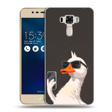 Силиконовый чехол на Asus ZenFone 3 Laser с принтом утка в очках Силиконовый чехол на Asus ZenFone 3 Laser с принтом утка в очках