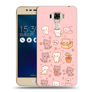 Силиконовый чехол на Asus ZenFone 3 Laser с принтом Hello Kitty Хелоу Кити