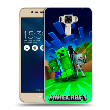 Силиконовый чехол на Asus ZenFone 3 Laser с принтом Майнкрафт Силиконовый чехол на Asus ZenFone 3 Laser с принтом Майнкрафт
