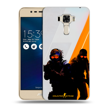 Силиконовый чехол на Asus ZenFone 3 Laser с принтом Контер страйк Counter strike