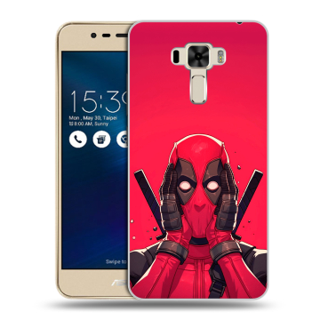 Силиконовый чехол на Asus ZenFone 3 Laser с принтом Дедпул Deadpool
