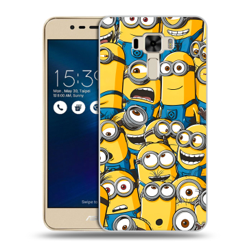 Силиконовый чехол на Asus ZenFone 3 Laser с принтом Миньоны