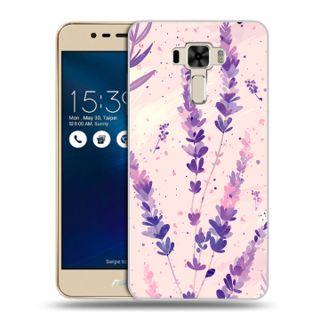 Силиконовый чехол на Asus ZenFone 3 Laser с принтом цветы лаванда