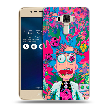 Силиконовый чехол на Asus ZenFone 3 Laser с принтом Рик и Морти Rick Morty