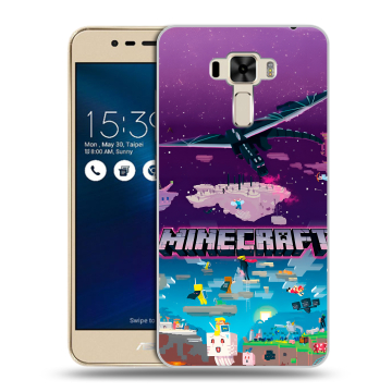 Силиконовый чехол на Asus ZenFone 3 Laser с принтом Майнкрафт Minecraft