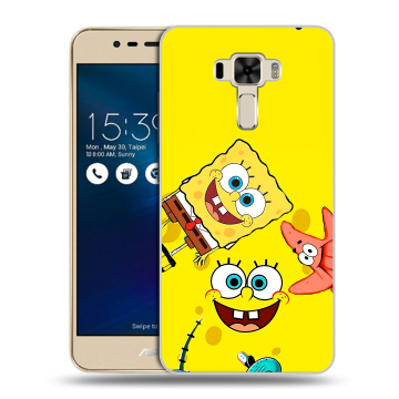 Силиконовый чехол на Asus ZenFone 3 Laser с принтом Спанч боб Спанчбоб