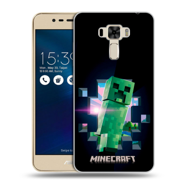 Силиконовый чехол на Asus ZenFone 3 Laser с принтом Майнкрафт Minecraft