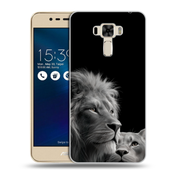 Силиконовый чехол на Asus ZenFone 3 Laser с принтом Лев кошки Силиконовый чехол на Asus ZenFone 3 Laser с принтом Лев кошки
